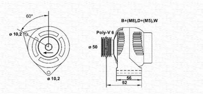 MAGNETI MARELLI 943355087010 -  Генератор
